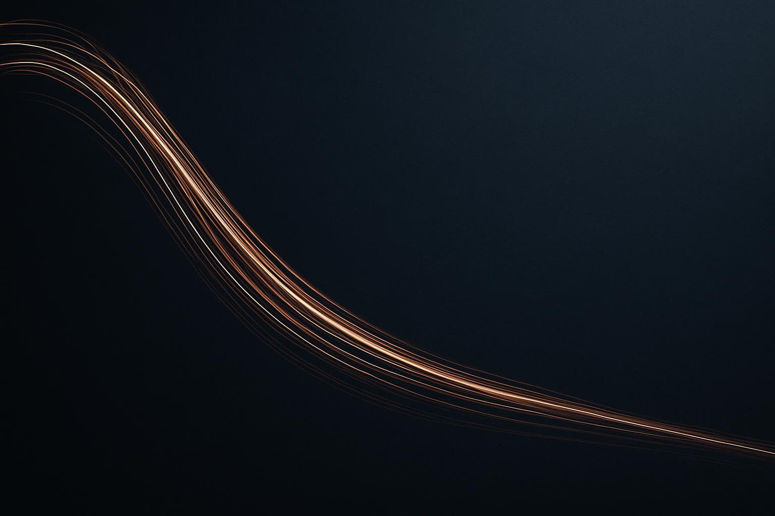 Abstract descending light curve, conceptual editorial image for falling inference costs